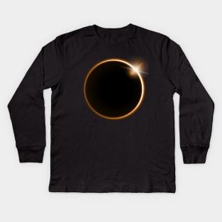 Solar Eclipse Kids Long Sleeve T-Shirt